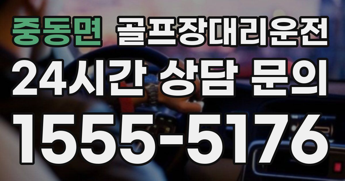 골프장대리운전 서비스