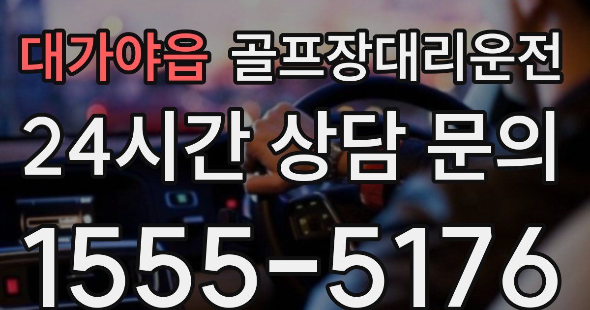 골프장대리운전 서비스