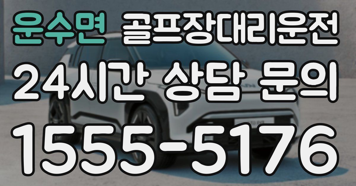 골프장대리운전 서비스