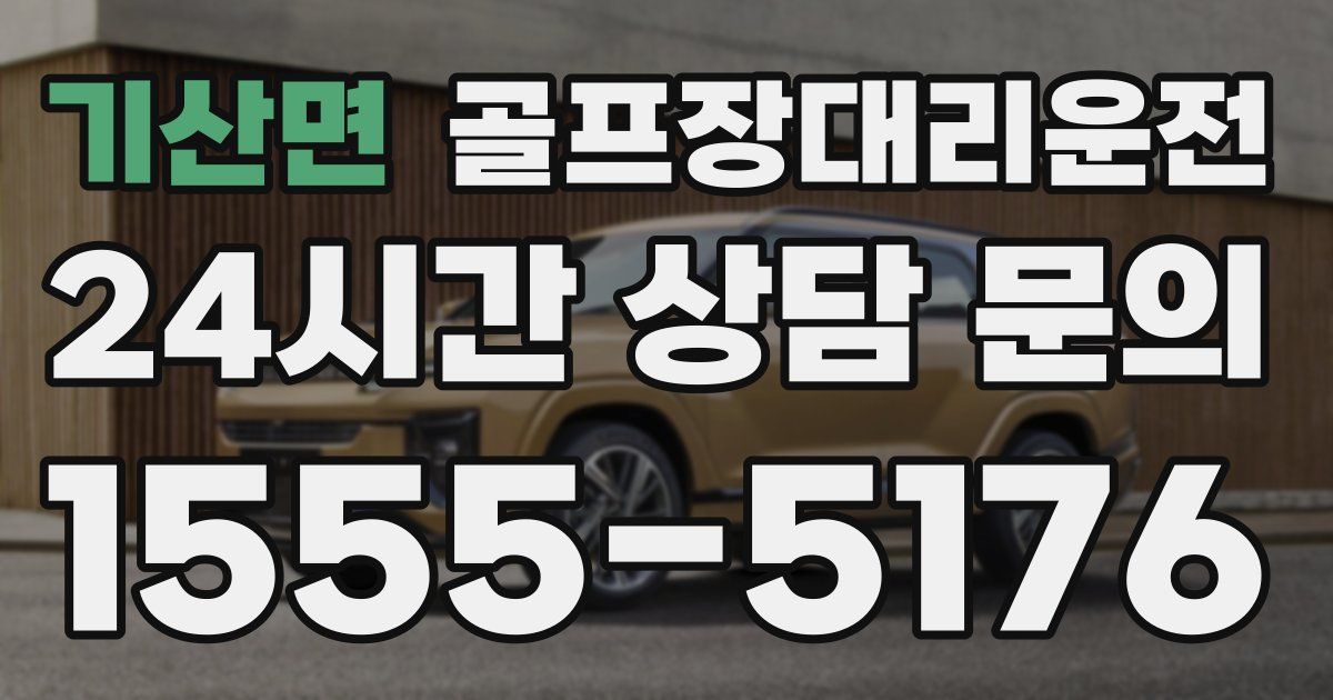 골프장대리운전 서비스