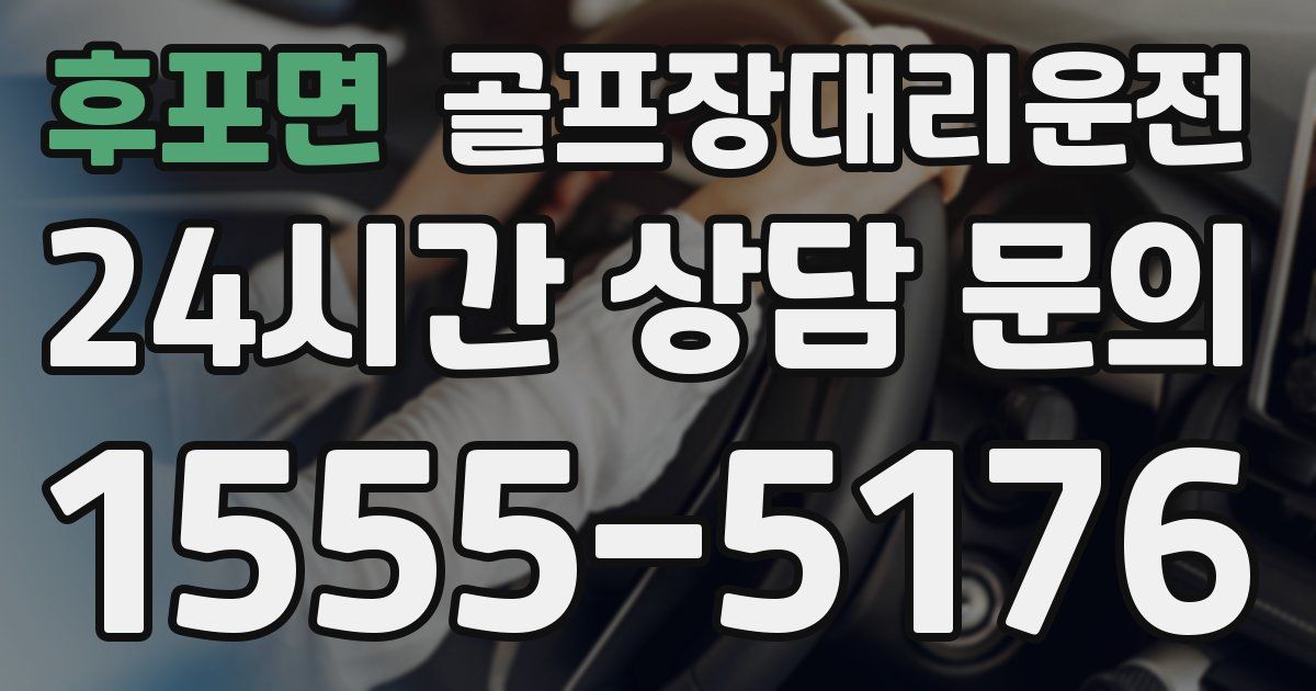 골프장대리운전 서비스