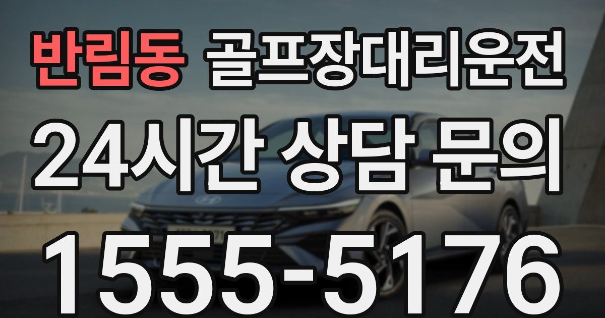 골프장대리운전 서비스