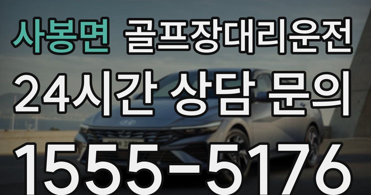 골프장대리운전 서비스