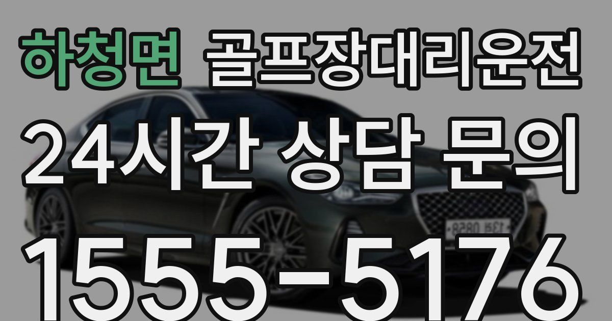 골프장대리운전 서비스