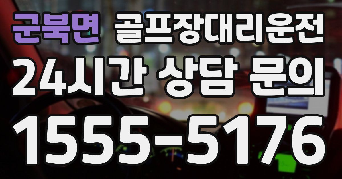 골프장대리운전 서비스