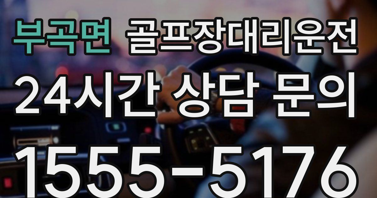 골프장대리운전 서비스