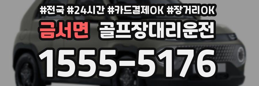 금서면 골프장대리운전