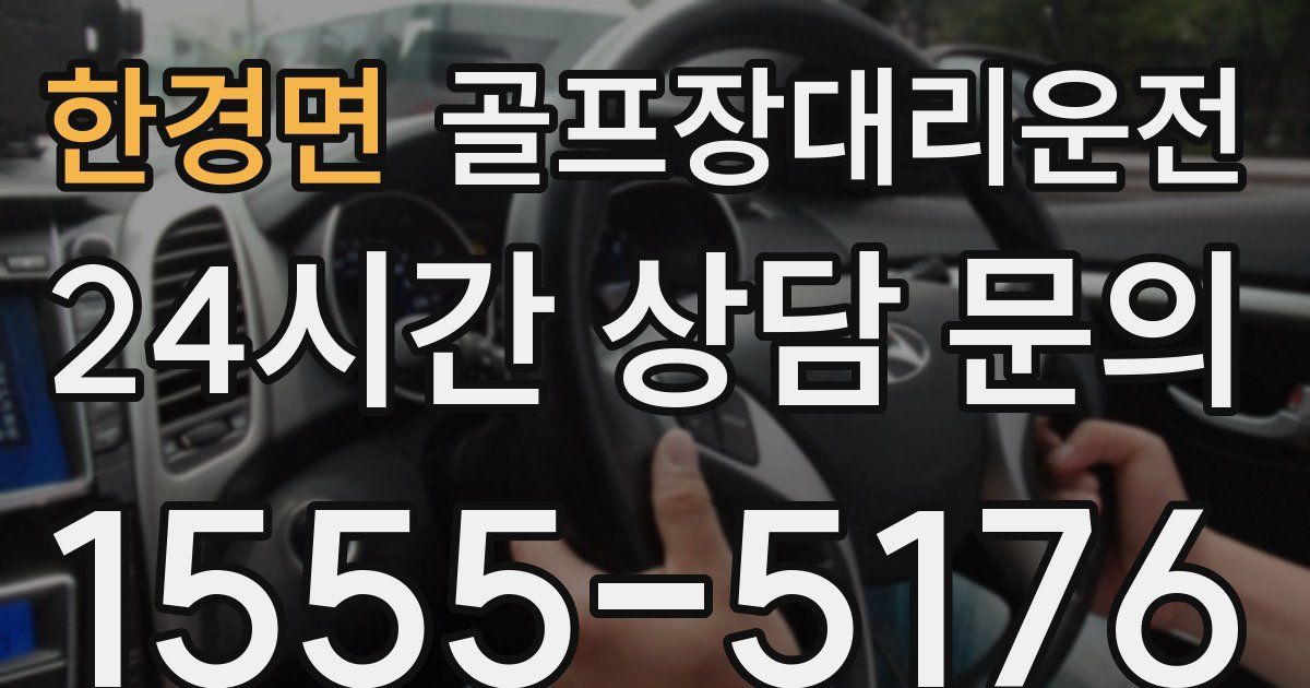 골프장대리운전 서비스