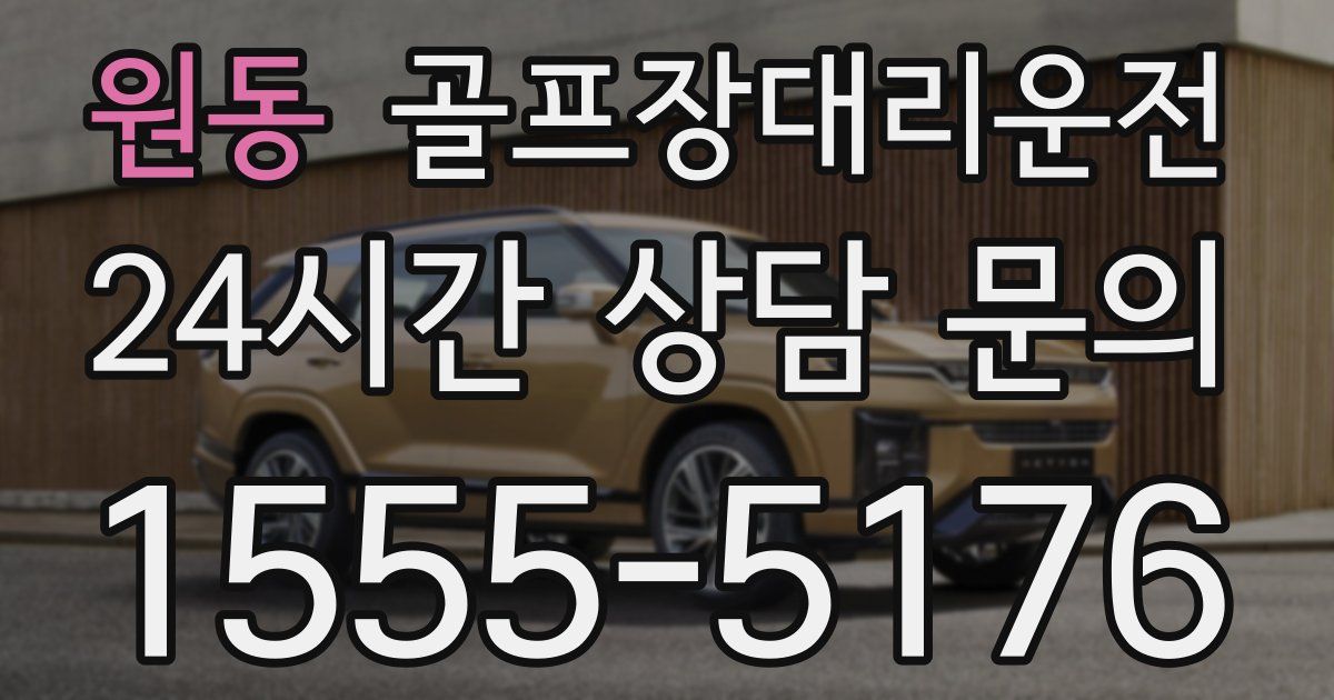 골프장대리운전 서비스