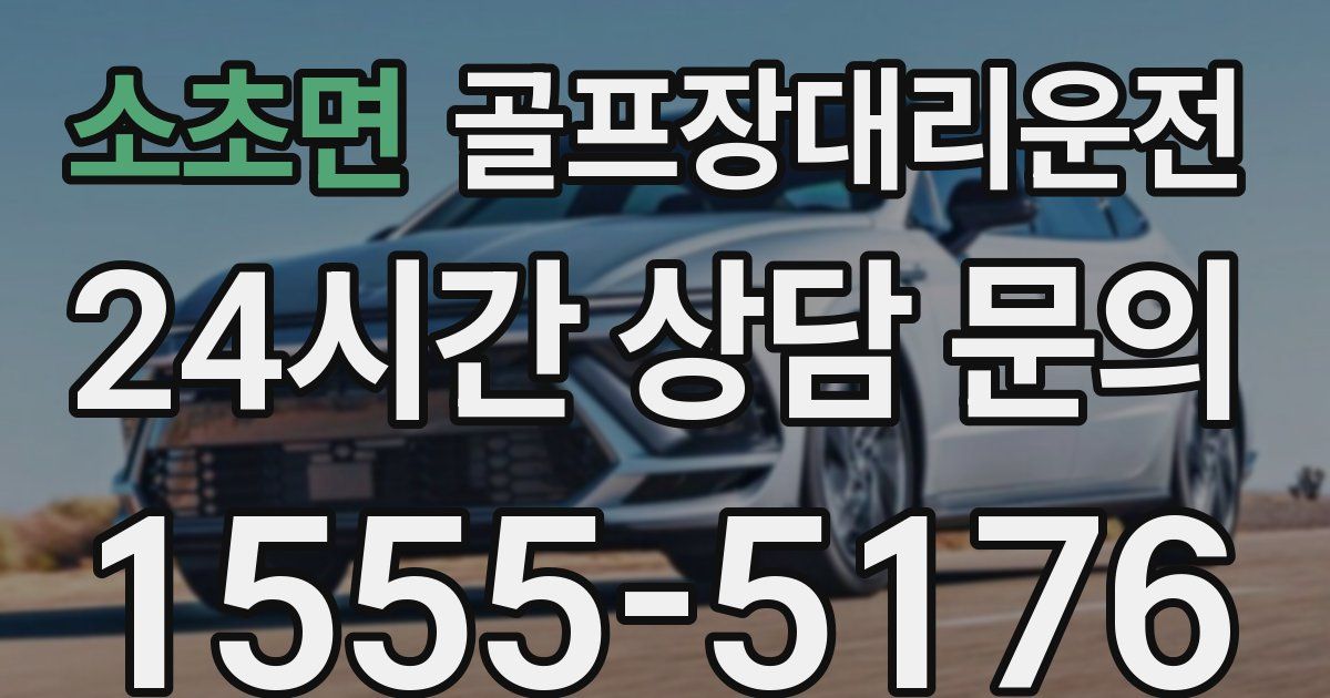 골프장대리운전 서비스