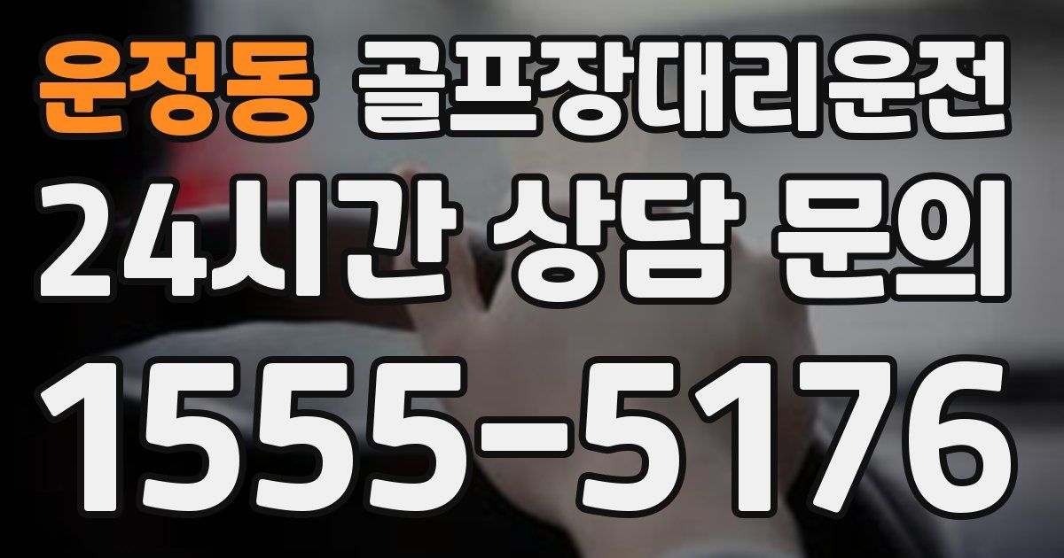 골프장대리운전 서비스