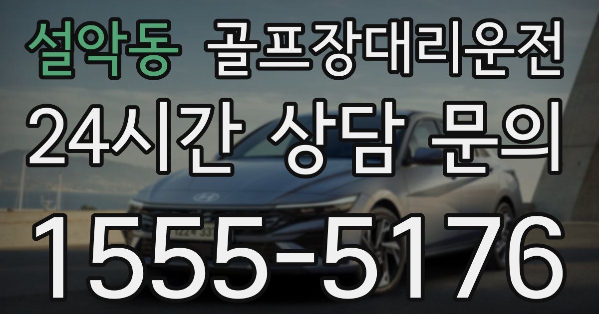 골프장대리운전 서비스