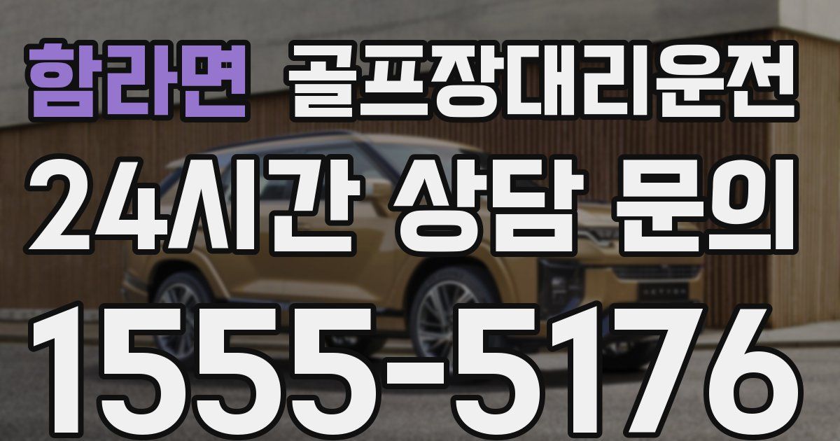 골프장대리운전 서비스