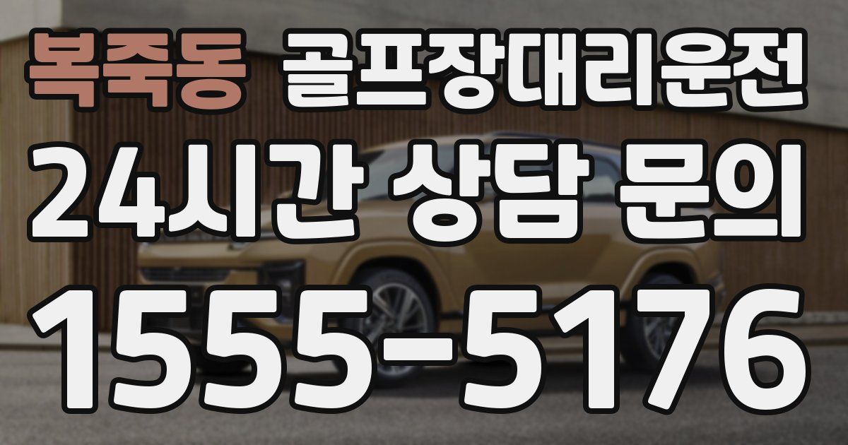 골프장대리운전 서비스