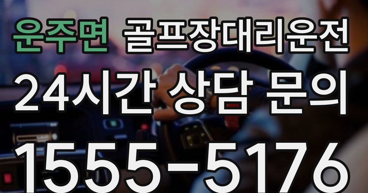 골프장대리운전 서비스