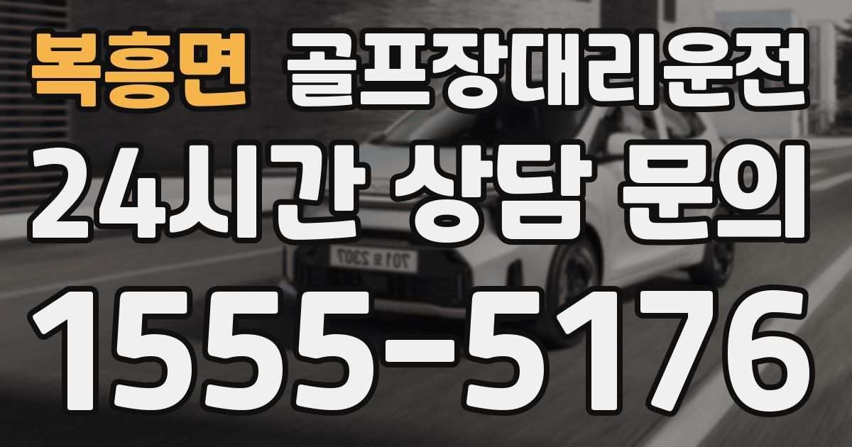 골프장대리운전 서비스