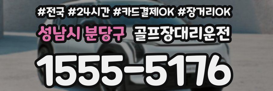 성남시 분당구 골프장대리운전