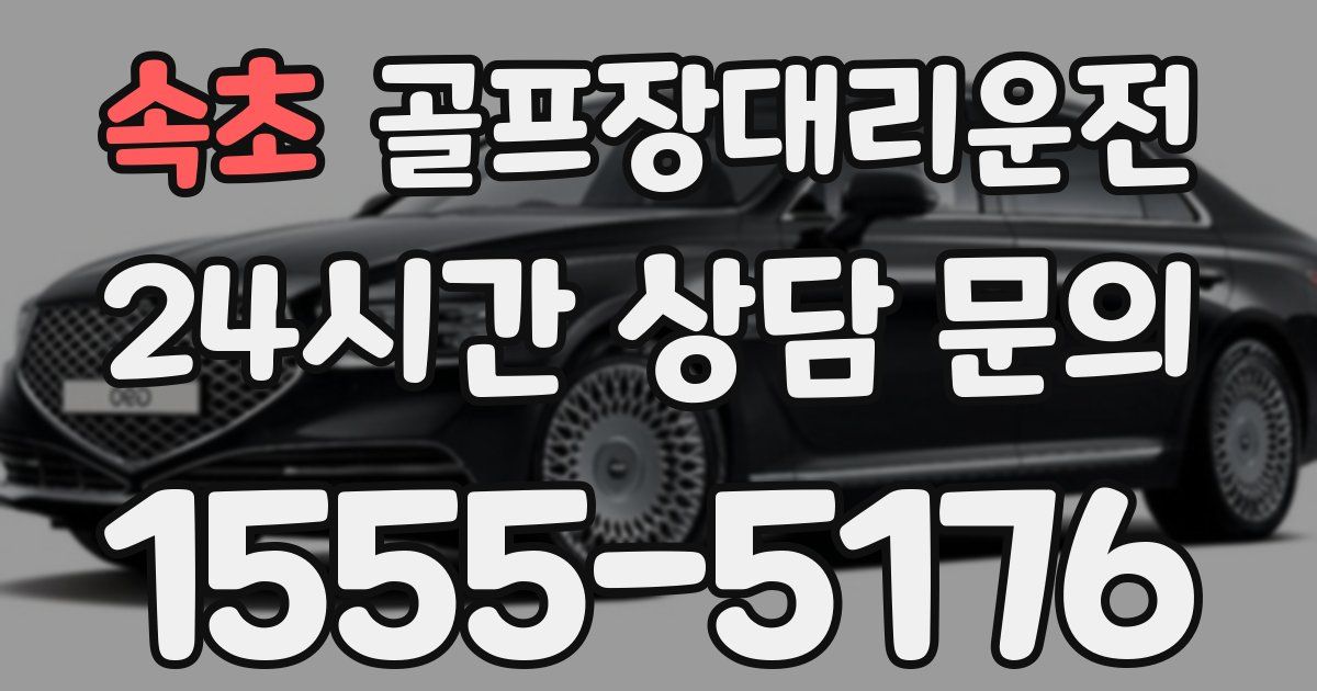 골프장대리운전 서비스