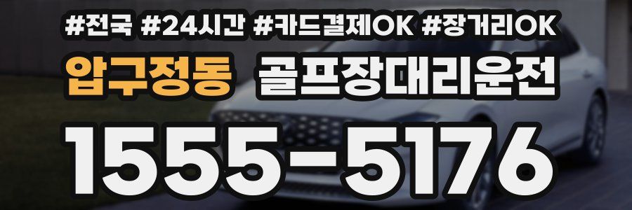 압구정동 골프장대리운전