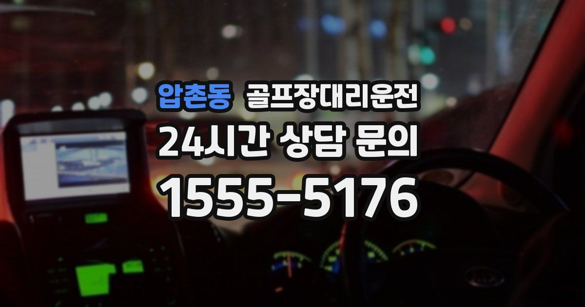 골프장대리운전 서비스