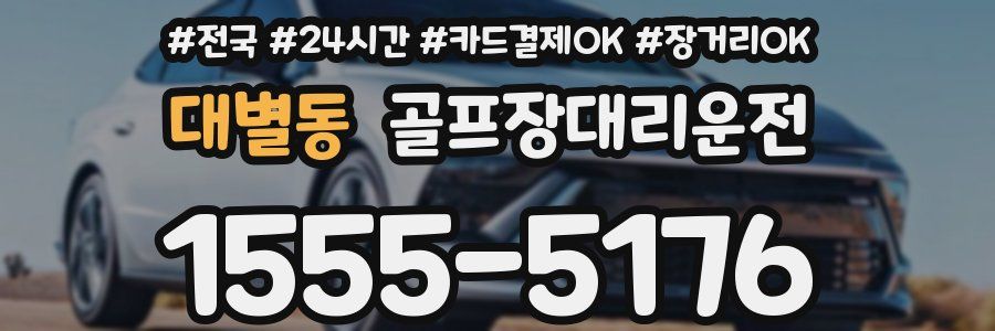 대별동 골프장대리운전