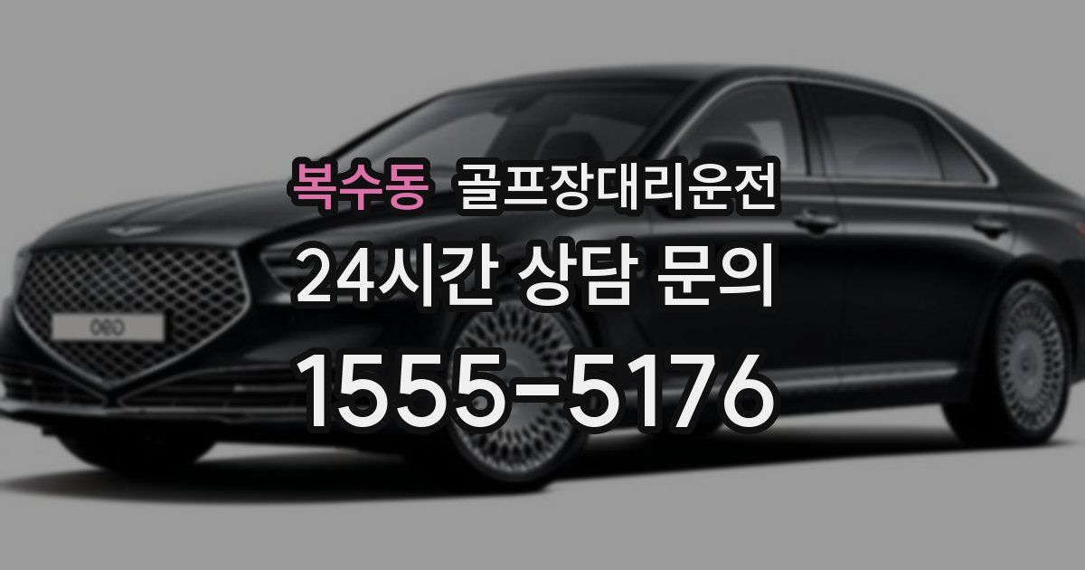 골프장대리운전 서비스