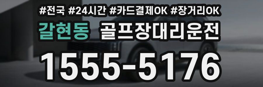 갈현동 골프장대리운전