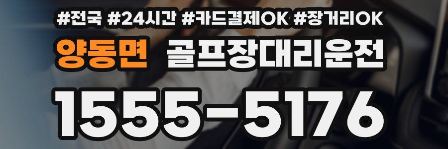 양동면 골프장대리운전