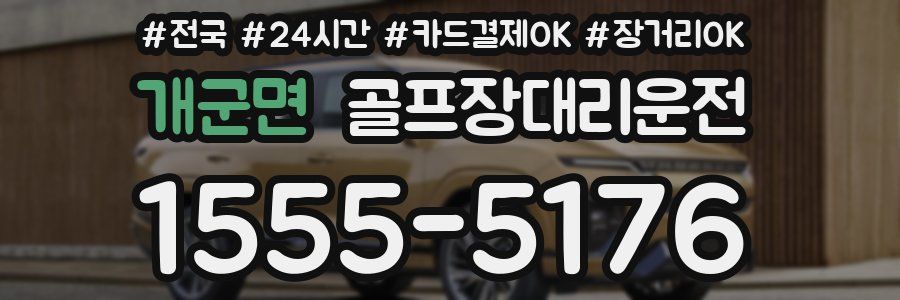 개군면 골프장대리운전