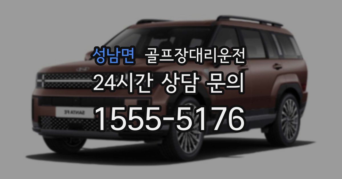 골프장대리운전 서비스