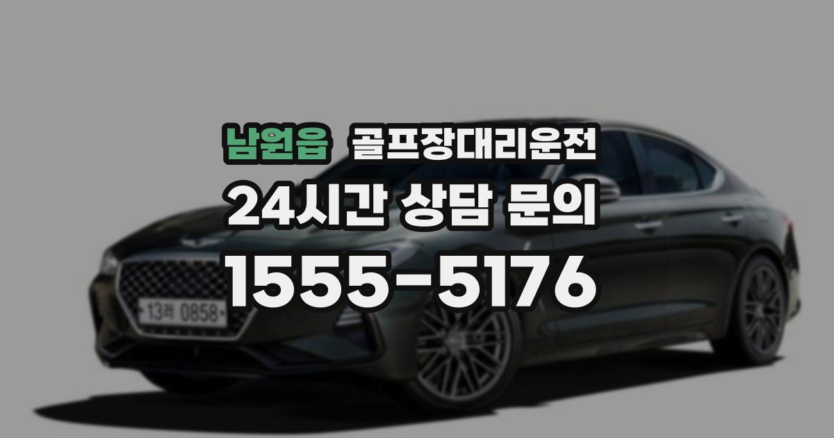 골프장대리운전 서비스