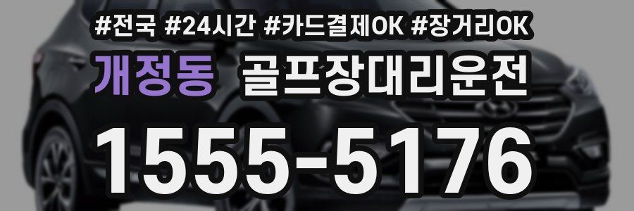 개정동 골프장대리운전