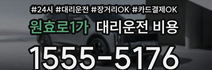 원효로1가 대리운전 비용