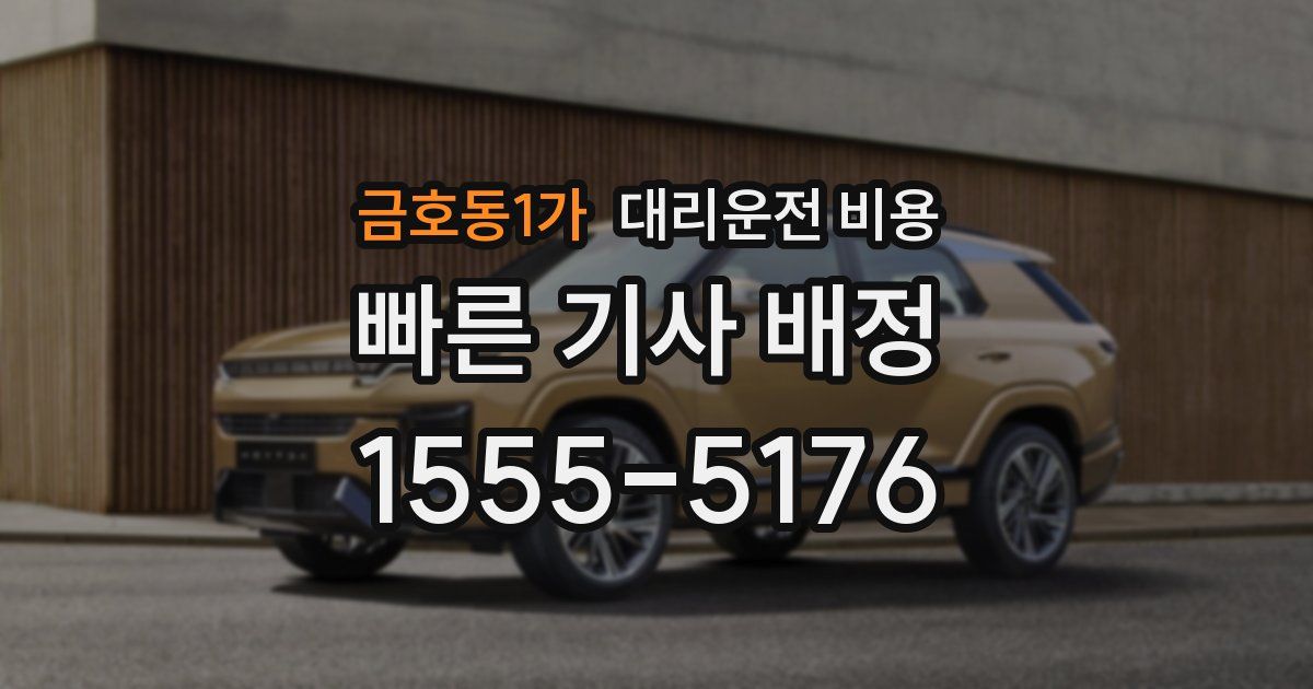 금호동1가 대리운전 가격