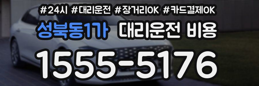 성북동1가 대리운전 비용