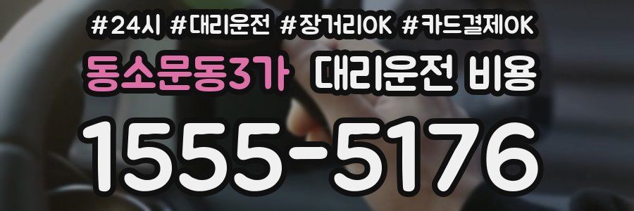 동소문동3가 대리운전 비용