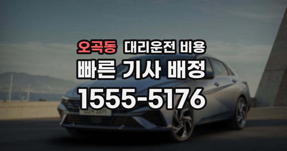 오곡동 대리운전 가격