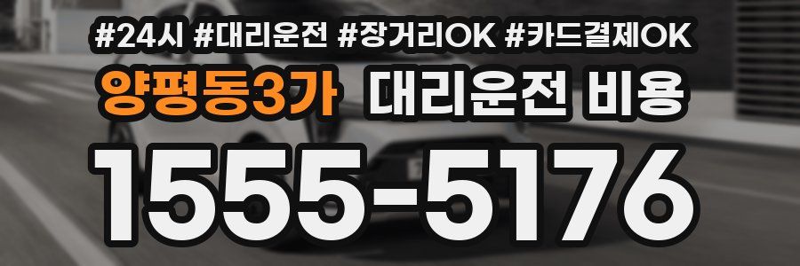 양평동3가 대리운전 비용