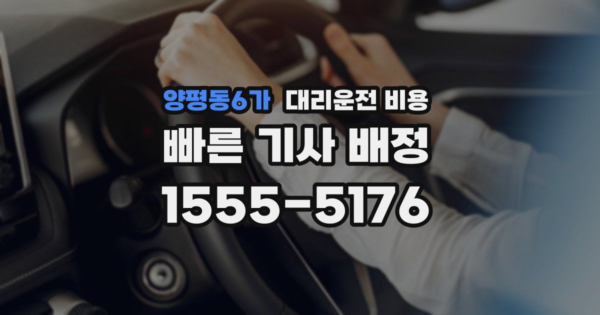 양평동6가 대리운전 가격