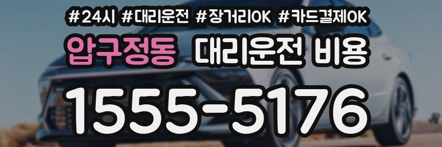 압구정동 대리운전 비용