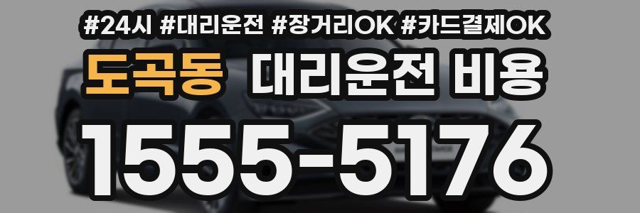 도곡동 대리운전 비용