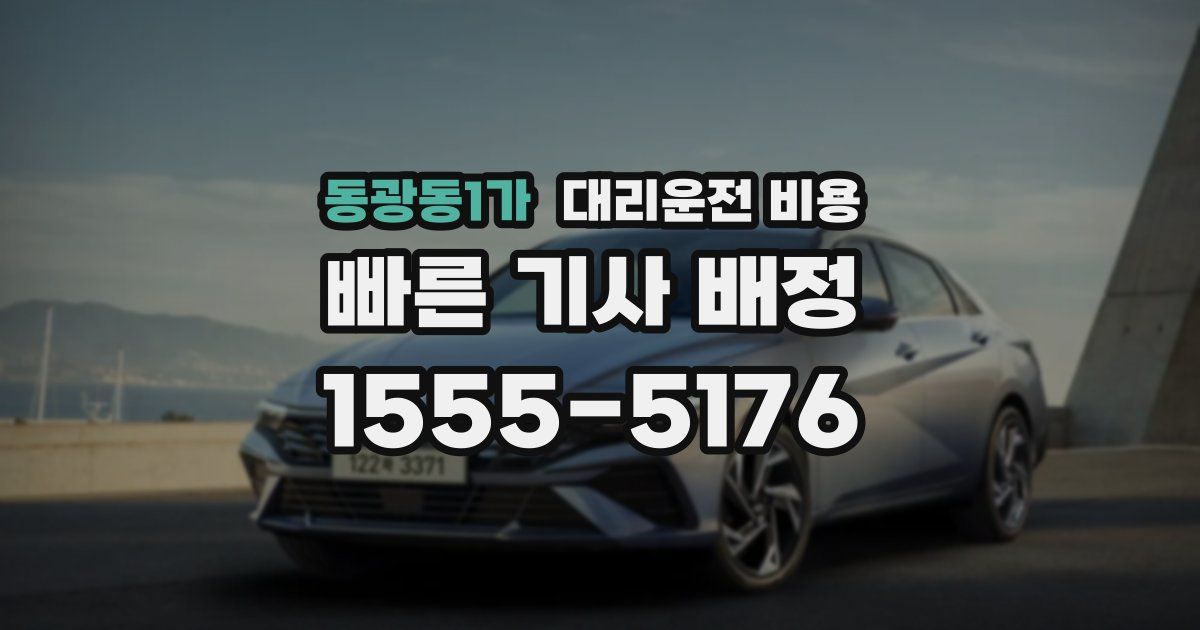 동광동1가 대리운전 가격