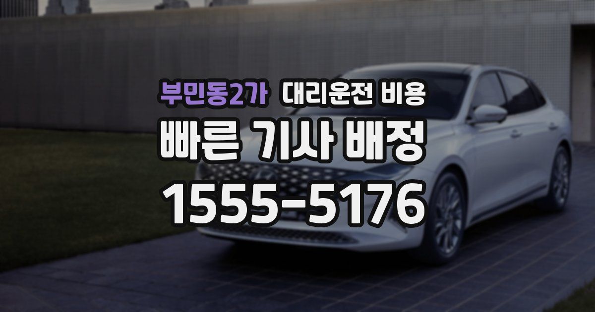 부민동2가 대리운전 가격