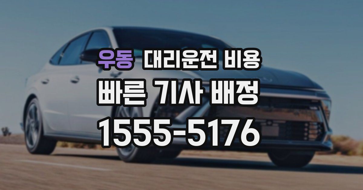 우동 대리운전 가격