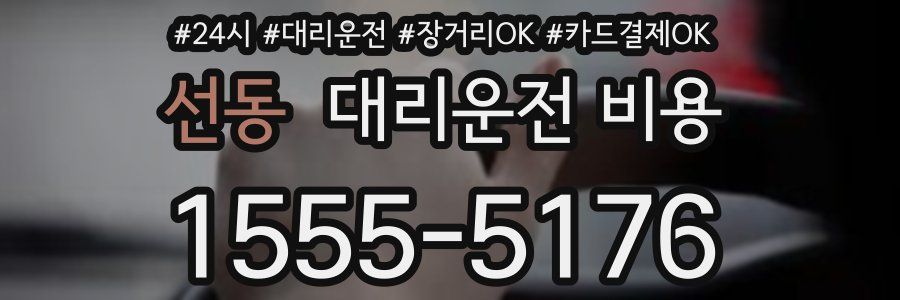 선동 대리운전 비용