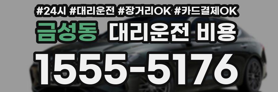 금성동 대리운전 비용