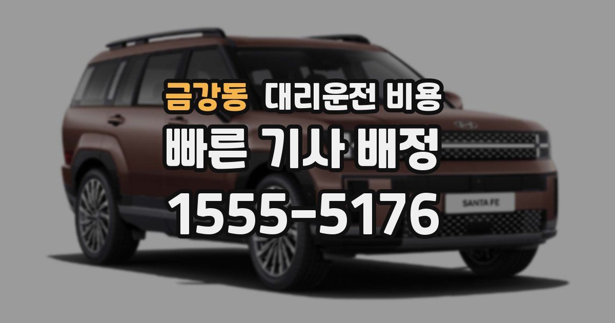 금강동 대리운전 가격