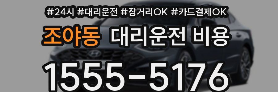 조야동 대리운전 비용