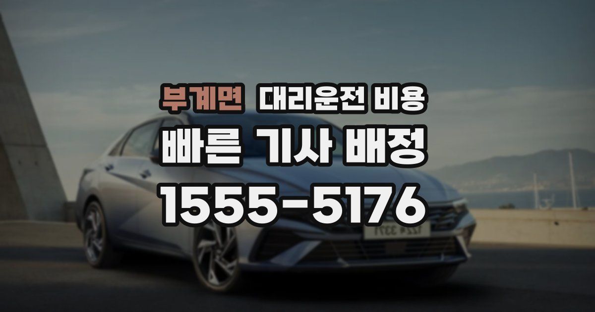 부계면 대리운전 가격