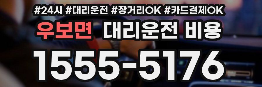 우보면 대리운전 비용